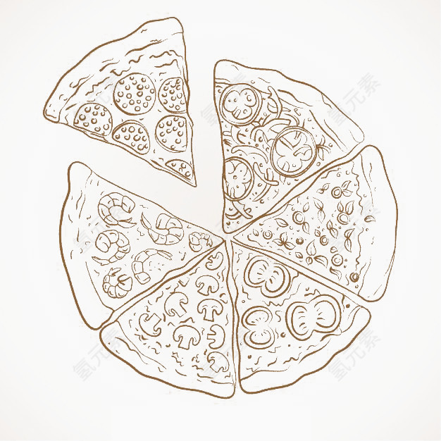手绘披萨