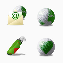 高尔夫球信件图标