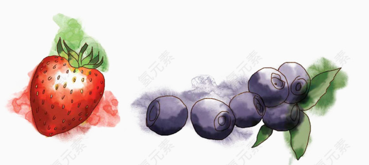 彩绘草莓葡萄