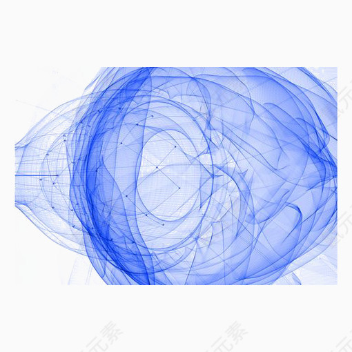 蓝色创意烟雾线条