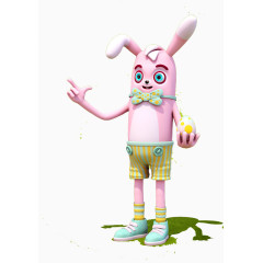 创意立体粉色兔子