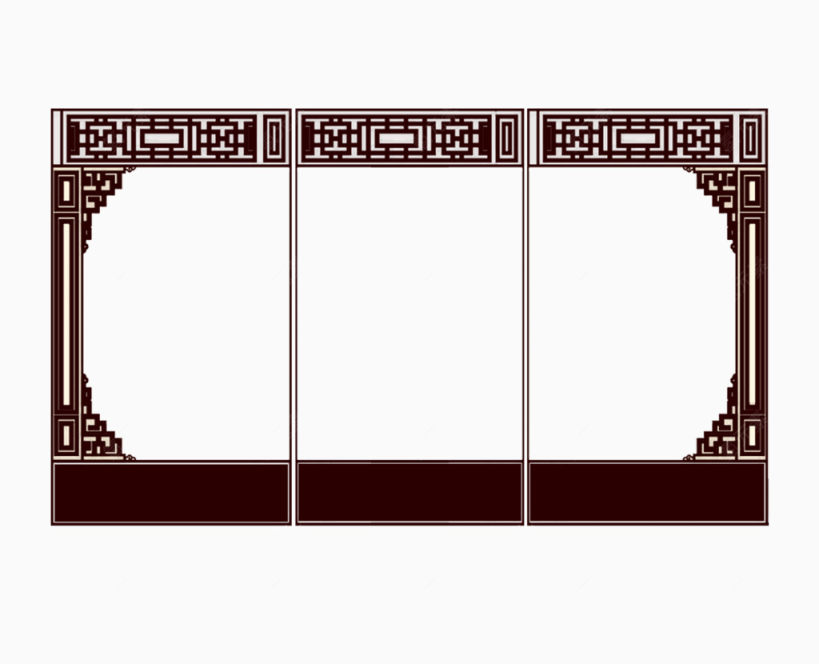 中式古风窗格边框下载