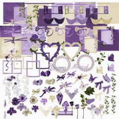 紫色花浪漫紫色装饰立体花
