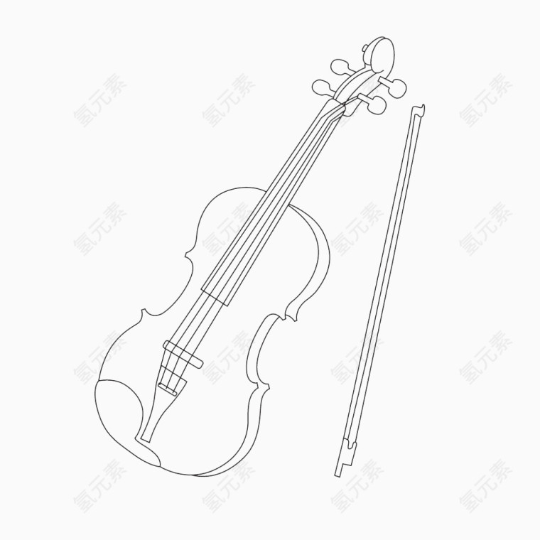 小提琴简笔画