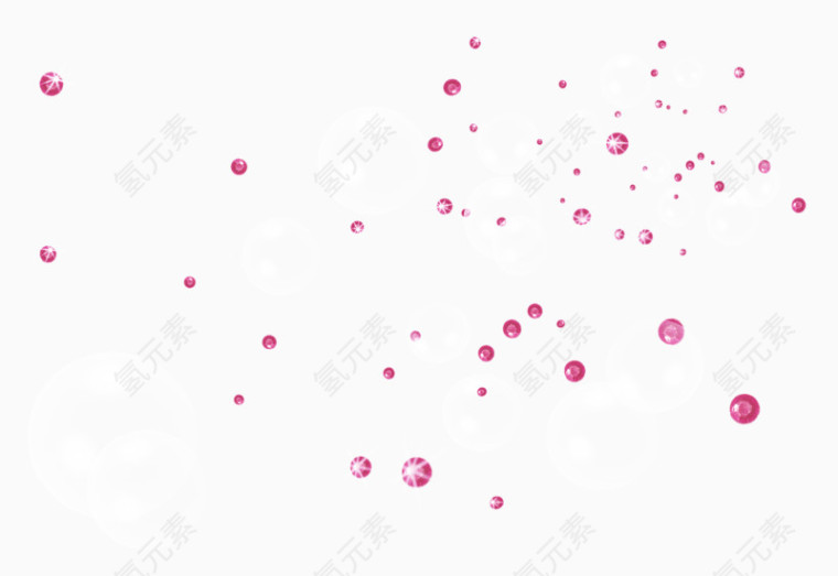 漂浮素材粉色珍珠