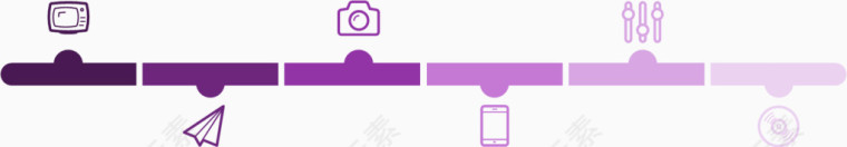 紫色长条流程图