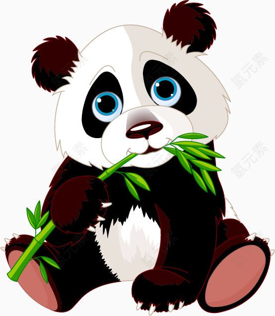 手里拿着竹子的大熊猫