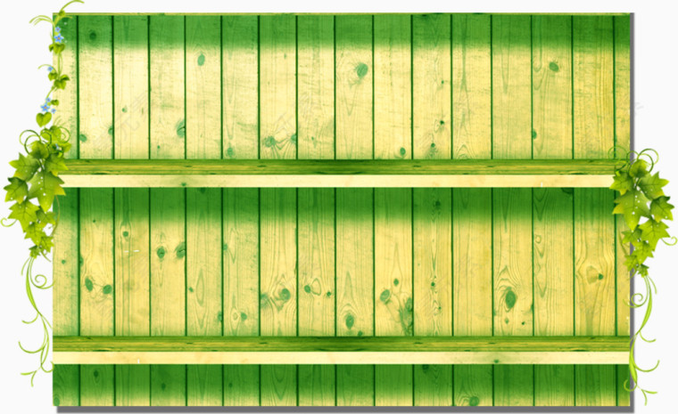 绿色木头框架