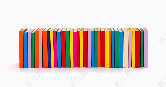 各种颜色的书本