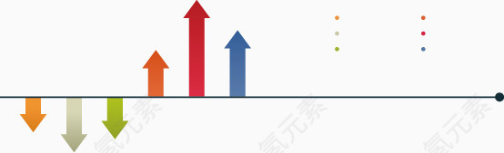 矢量创意设计箭头横向对比分布图标