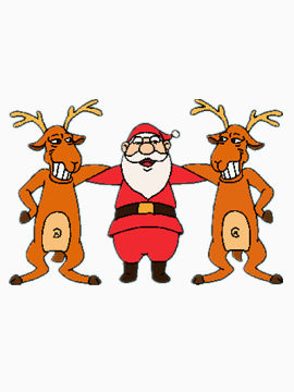 圣诞老人和鹿