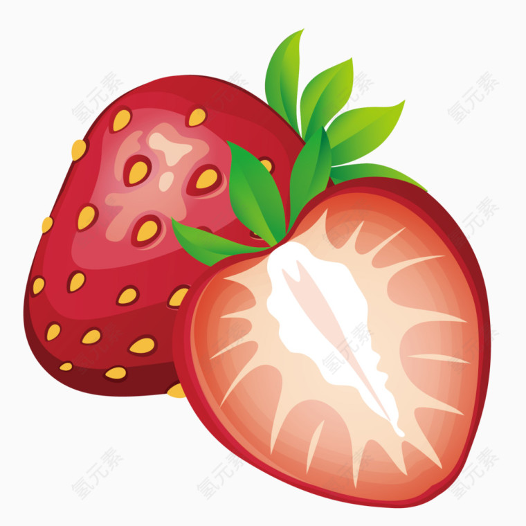 矢量水果草莓