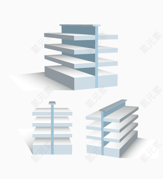 货架 立体 装饰图案 矢量图 三维图