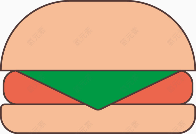 卡通汉堡png矢量素材