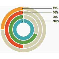 精美嵌套环形图