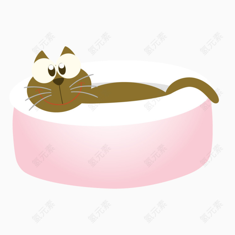 粉色猫咪睡觉可爱