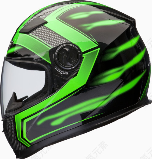 实物绿色摩托头盔