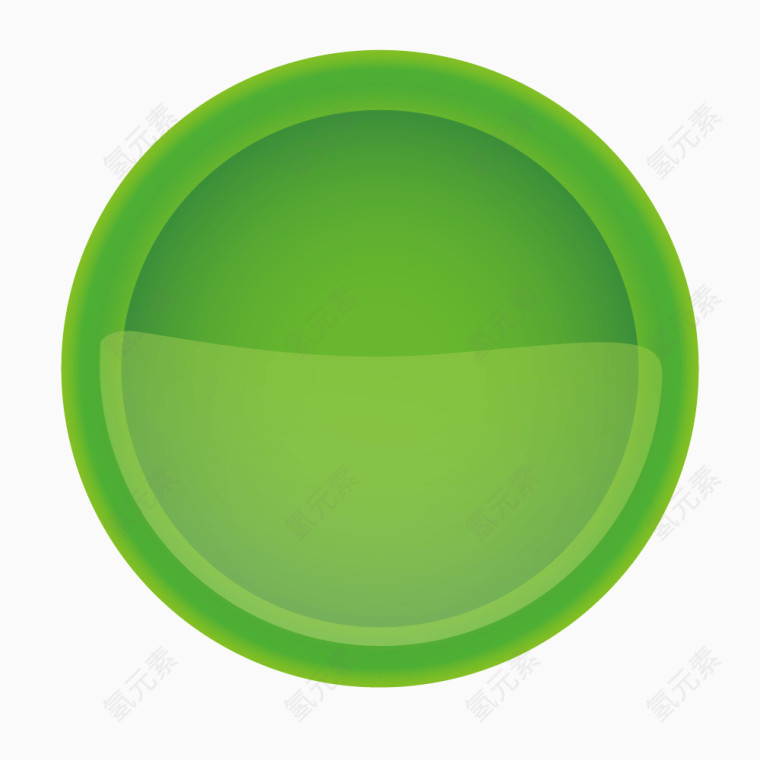 绿色渐变水晶图形圆