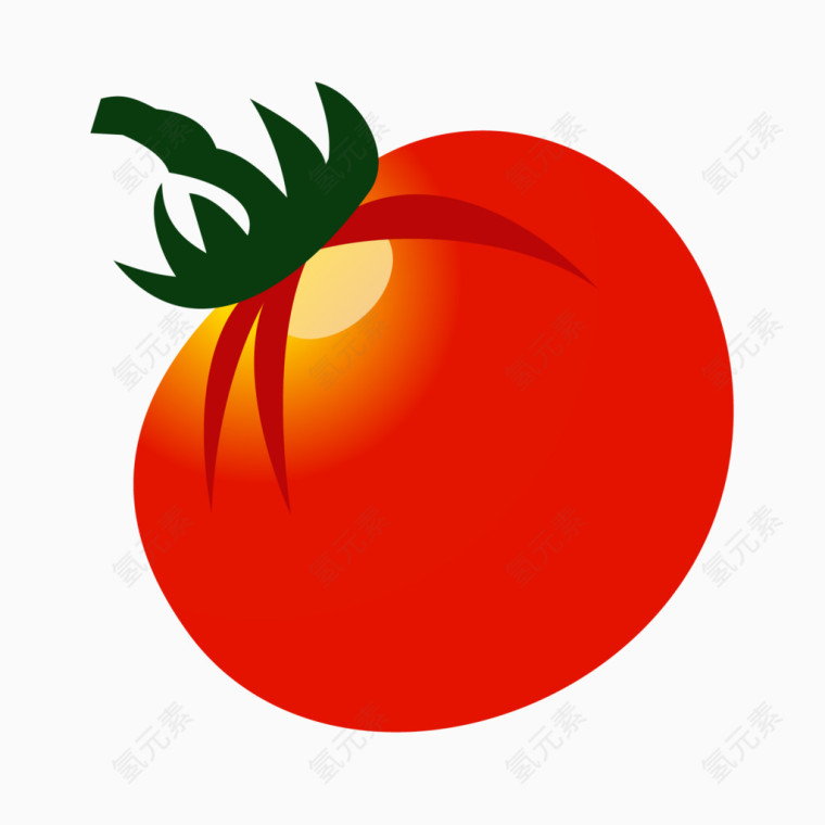 矢量图红番茄西红柿