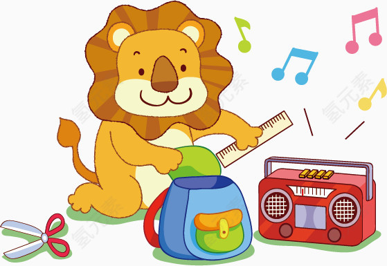 听音乐的狮子