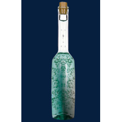薄荷绿玻璃瓶装饮料