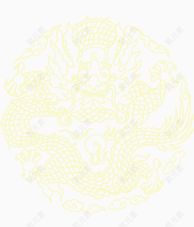 中国龙花纹