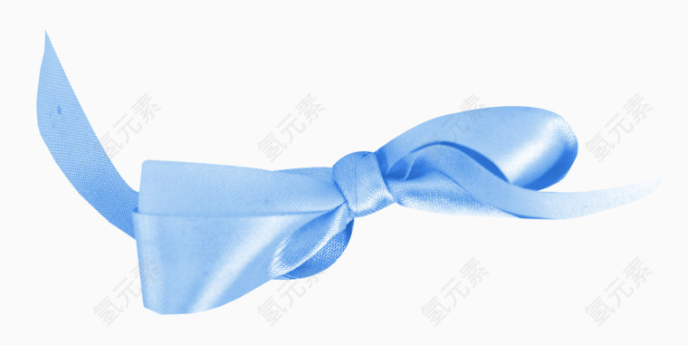 蓝色织布编织蝴蝶结
