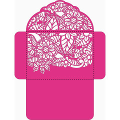 粉色镂空印花包装盒