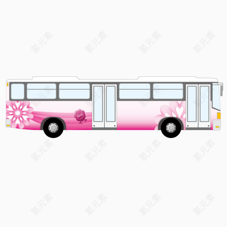 精美粉色公交车