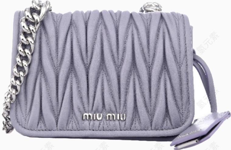 MiuMiu女士粉紫色单肩包