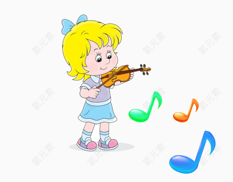 拉提琴小女孩