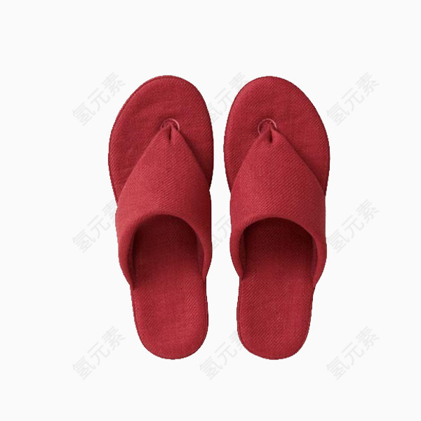 红色冬季拖鞋