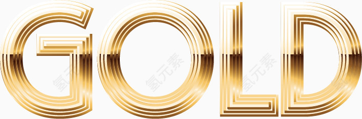 矢量GOLD艺术字