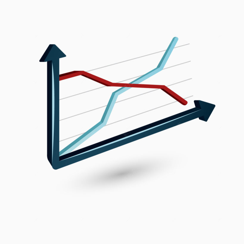 矢量立体折线图免费素材下载