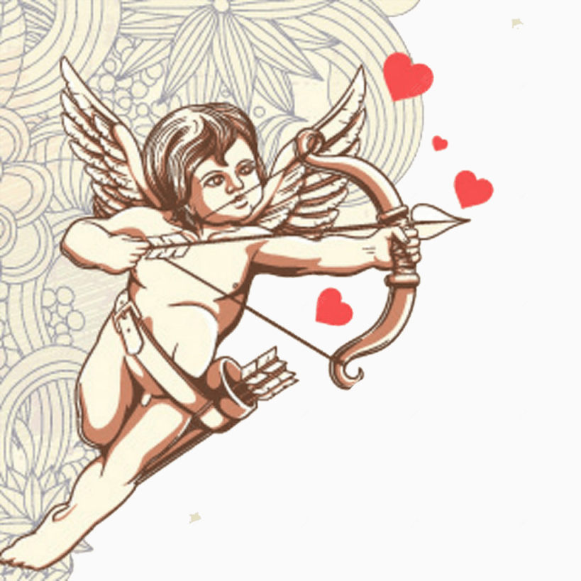 天使丘比特爱情人节矢量素材下载
