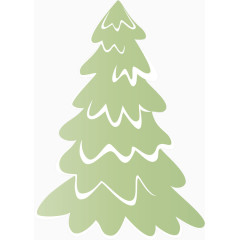 卡通手绘圣诞节装饰松树