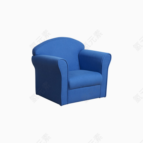 实物蓝色沙发