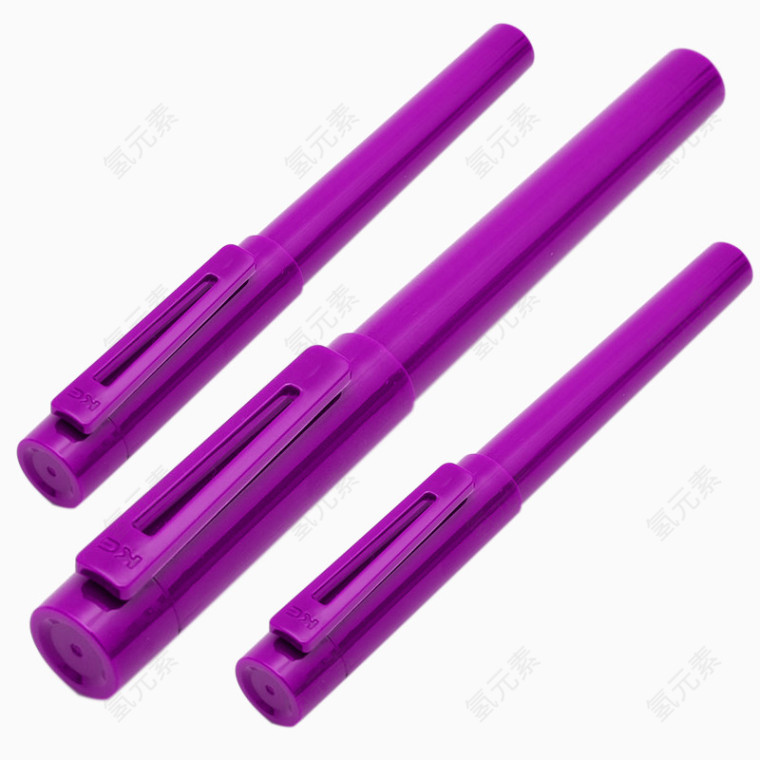 紫色圆珠笔三支
