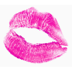 紫色诱惑唇印效果元素