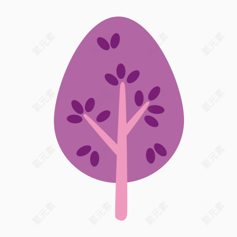 紫色大树素材