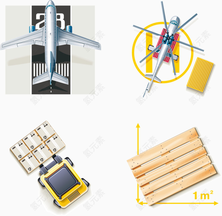 现代科技交通工具图标