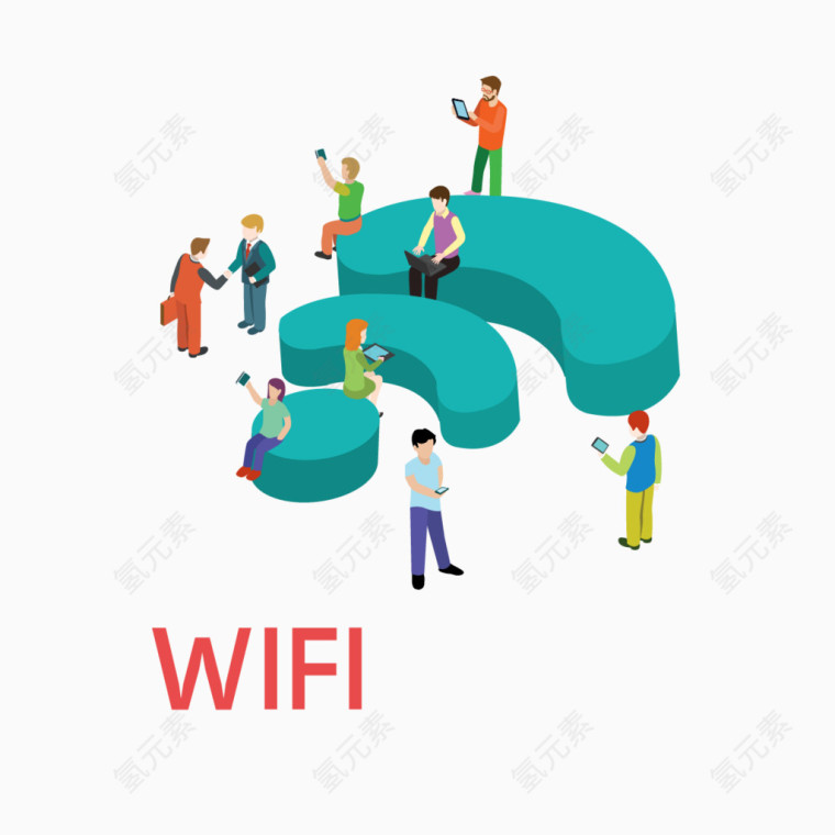 矢量WiFi网络素材