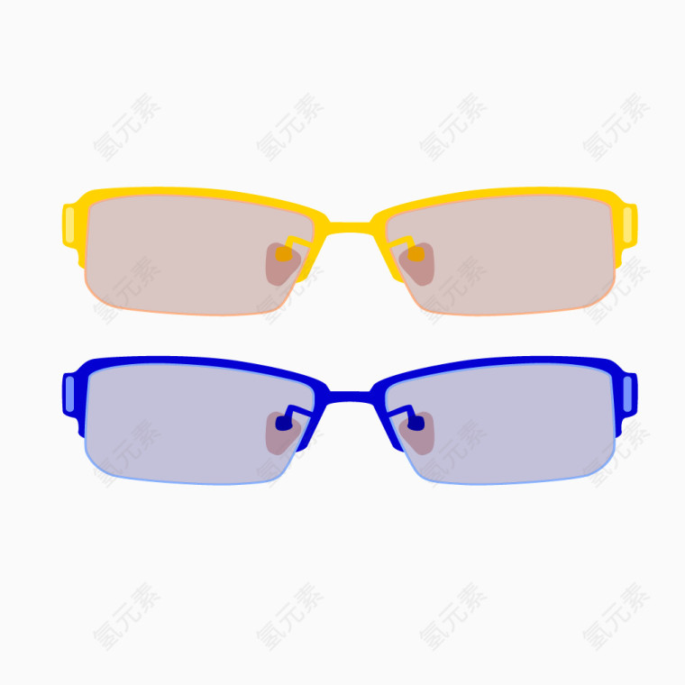 彩色质感商务眼镜