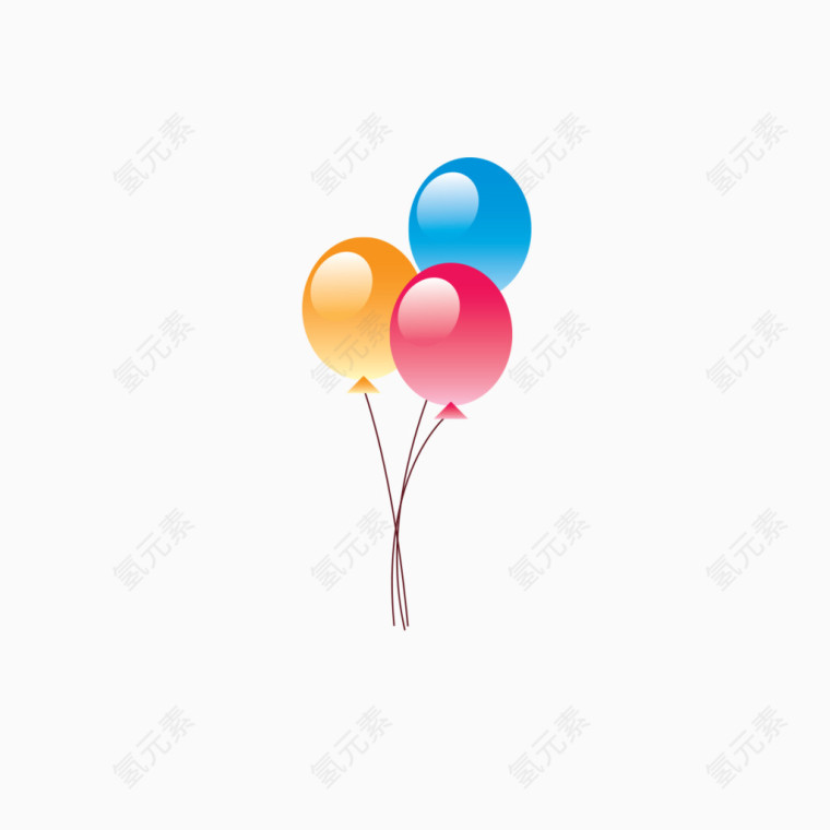 三色气球图形