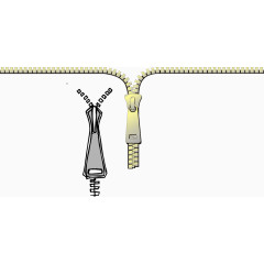 矢量写实拉链装饰