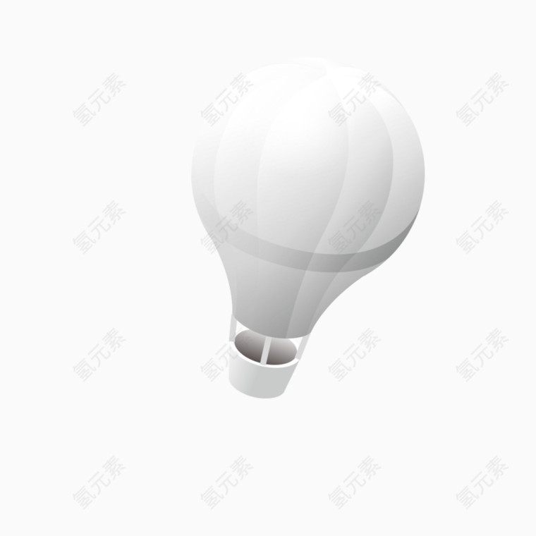 白色热气球的样式