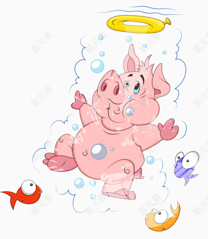 洗澡的猪