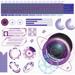 科学数据背景矢量素材