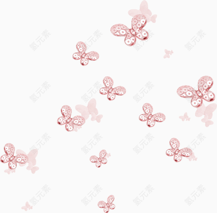 漂浮粉色蝴蝶