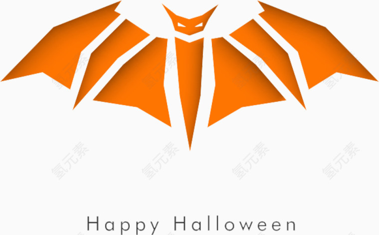 矢量橙色蝙蝠